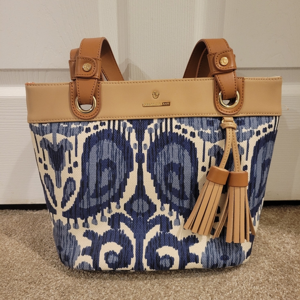 Spartina 449 Linen Moonglade Coastal Island Day Tote Bag Purse Handbag Boho